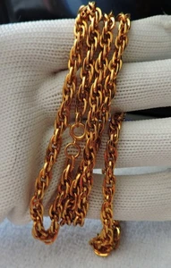 Seil Kette Halskette 37" Rosévergoldet Hip Hop Mode - Bild 1 von 5