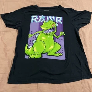 Nickelodeon Rugrats Reptar T-Shirt Men’s Large L Navy Blue 2021 Graphic RAWR!!! - Picture 1 of 5