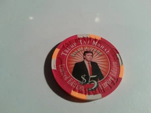 Donald Trump Taj Mahal Casino $5 Chip Limited Edition W/ Case - Picture 1 of 4