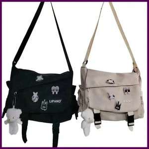 Borsa Messenger Nylon Uomo Borsa a Tracolla Trendy Uomo Messenger Bag, Studenti Scuola - Foto 1 di 35