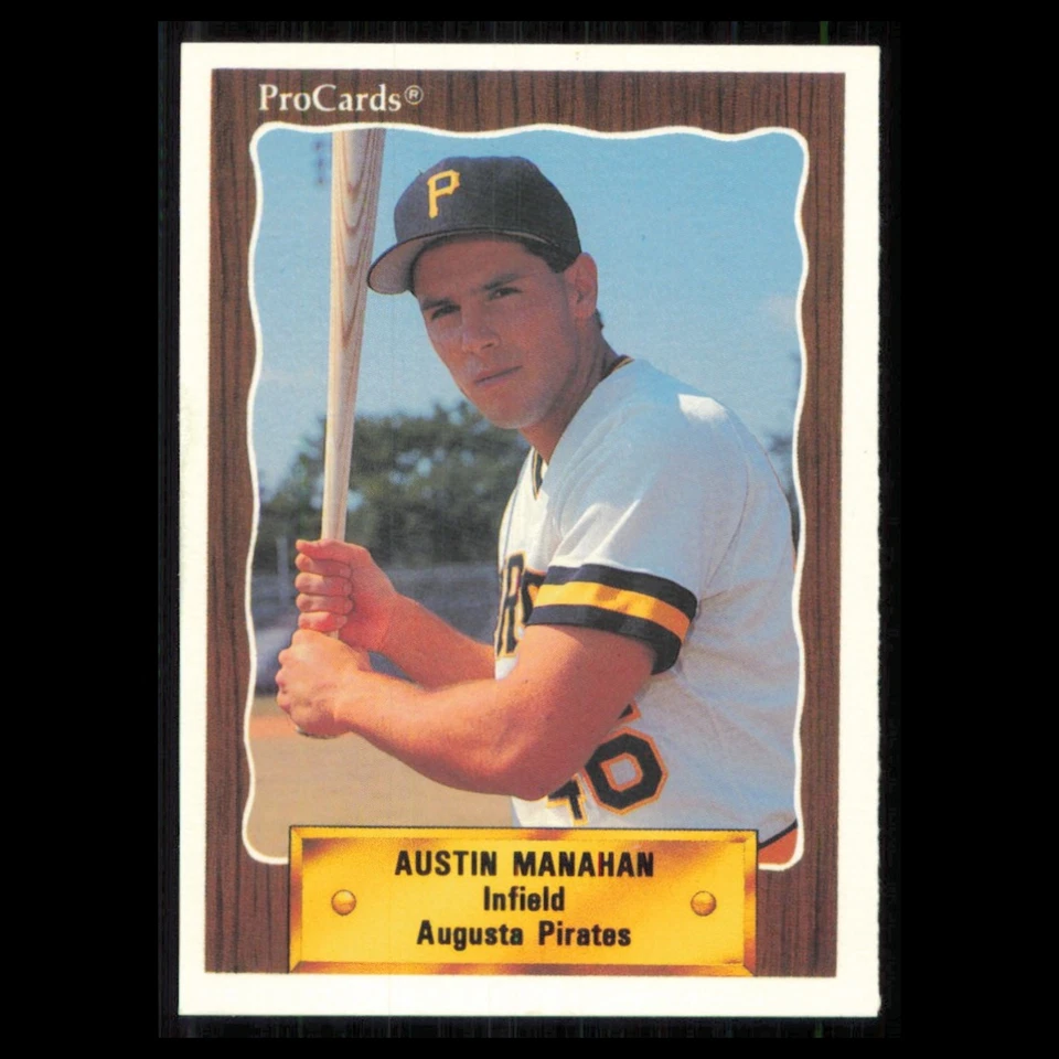 Austin Manahan #2473 1990 ProCards Augusta Pirates Baseball Card MLB NM - Image 1 of 3