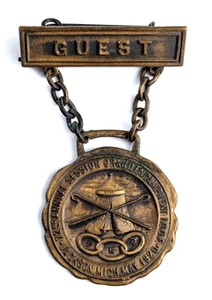 1920 Odd Fellows Medalla IOOF 72ª Sesión Anual Gran Campamento Jackson MI - Imagen 1 de 4