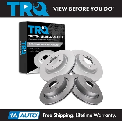 Juego de rotor de freno TRQ para 05-09 Land Rover LR3 10-16 LR4 06-13 Range Rover Sport Foto 1 de 4