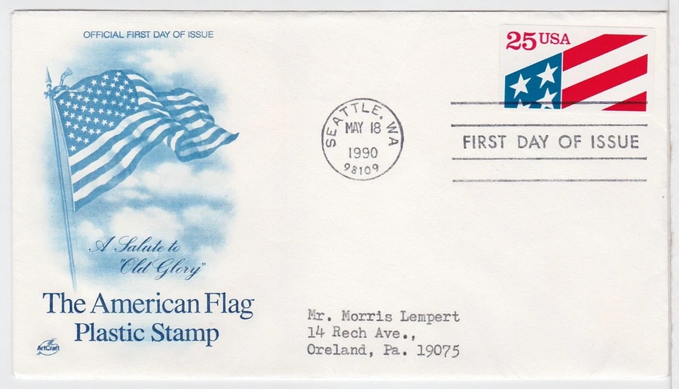 TurtlesTradingPost- Flag Stamp Vending Machines #2475 1990 FDC Artcraft Cachet - Image 1 of 1
