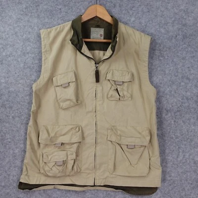 90s VINTAGE Safari Vest Kids XL Khaki BUGLE BOY Tactical Hunting Fishing Utility - Image 1 of 4