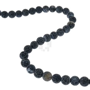 8mm Natural Round Beads Cat Eye Agate Frost Jade, 45-Bead String - Picture 1 of 271