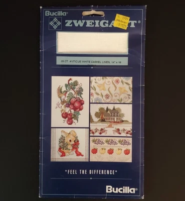 Sealed Pkg Bucilla Zweigart 28 CT Antique White Cashel Linen 14” x 18” - Image 1 of 2
