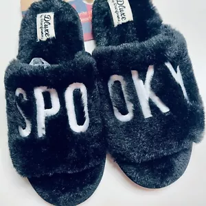 Zapatillas Dearfoams SPOOKY Mule para mujer nuevas con etiquetas 5-6 o 9-10 Halloween medianas o grandes - Imagen 1 de 9