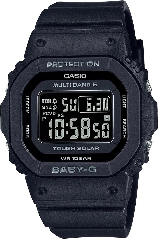 Casio Baby-G Radio-Controlled Solar Watch BGD-5650-1CJF Women's All Black