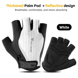 WEST BIKING Summer Cycling Half Finger Gloves Breathable Anti-slip Sports Gloves - Picture 1 of 22