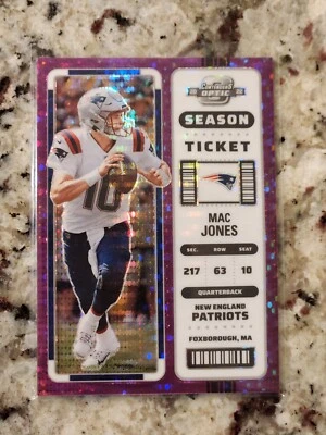 2022 Panini Contenders Optic Purple Pulsar #50 Mac Jones /26 - Image 1 of 2