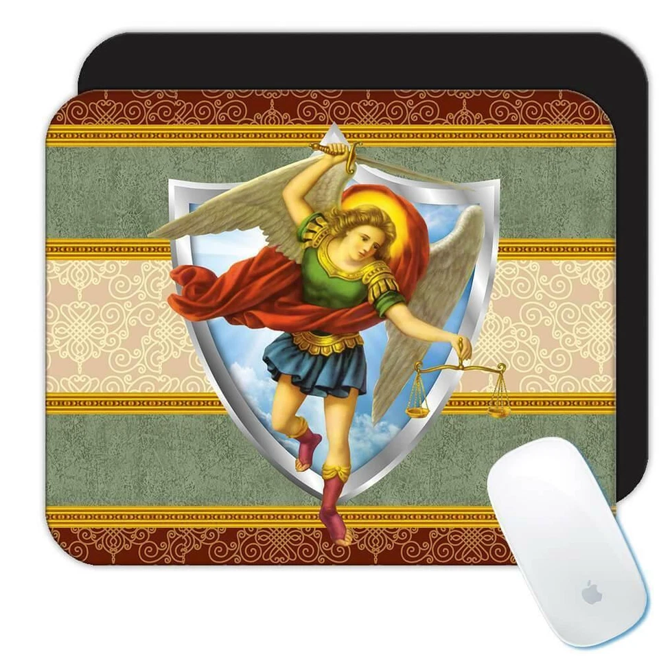 Gift Mousepad : St Michael The Archangel Angel Catholic Religious Saint - Image 1 of 1