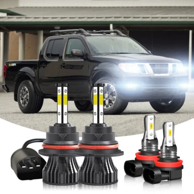 For Nissan Frontier 2005-2018 2019 4x 6000K LED Headlight Hi/Lo+Fog Light - Image 1 of 4