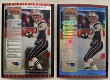 2005 Bowman Chrome Blue REFRACTOR Football / 250  Tom Brady  # 8 PATRIOTS & Base