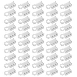 500 Pcs Cord Ends Jewelry Clamps Glossy Side Clip for Making Ribbon Caps - Picture 1 of 12
