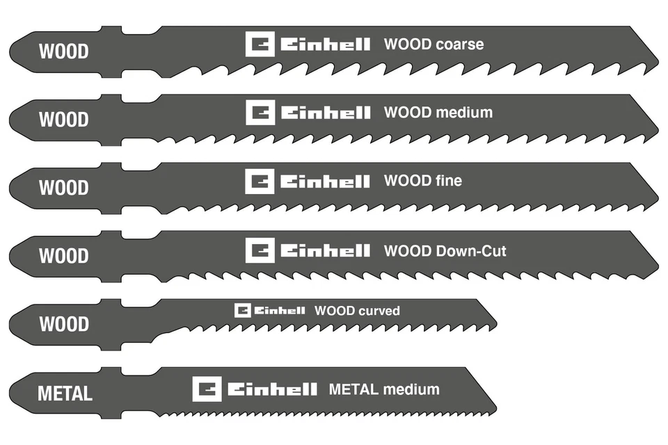 Original Einhell 10-tlg. Stichsägeblatt-Set Stichsägen-Zubehör T-Schaft für H... - Bild 1 von 1