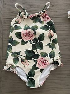 Dolce & Gabbana Kid's Girl’s Rose Swimwear One-Piece Swimsuit Size 8