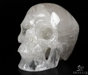 5.0" Quartz Carved Crystal Skull,Super Realistic, Crystal Healing - Picture 1 of 7