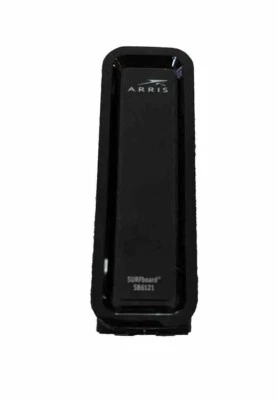 Arris Surfboard SB6121 Cable Modem DOCSIS 3.0 Black With Power Supply TESTED - Image 1 of 4