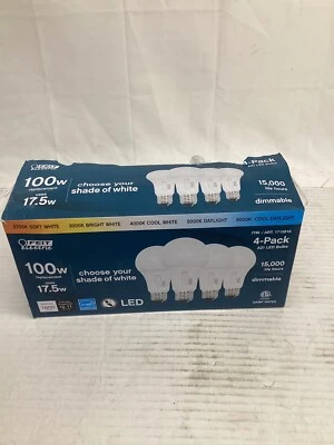 Feit Dimmable Electric Light Bulbs Replacement 100W, 4-pack - Image 1 of 2
