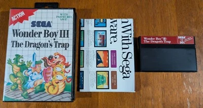 1989 Sega Master System Wonder Boy 3 III The Dragon's Trap *NO MANUAL  Variant* - Image 1 of 4
