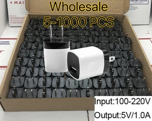 LOT White 1A USB Power Adapter Home Wall Charger US Plug FOR iPhone 6 7 8 X XS - Picture 1 of 4