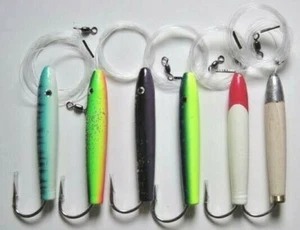 6 piezas tapones de cedro aparejados de 4" 6 colores señuelos de pesca de agua salada - Imagen 1 de 1