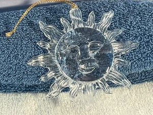 Vintage Weihnachtsschmuck Acryl Sonne geplatzt Gesicht in der Mitte EX8534 - Bild 1 von 5
