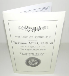 Regina Music Box 8-1/2" Diameter Alphabetical List Disc Reproduction - Picture 1 of 9