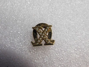 Nice 10k Gold Chi Omega Sorority Pin Badge - Picture 1 of 4
