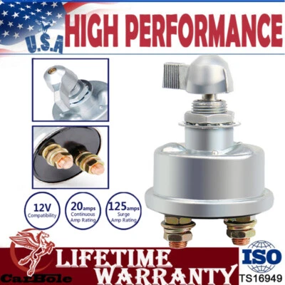 Interruptor de corte/desligamento de energia 12V 125A 6276 Racing Master bateria desconexão rápida - Imagem 1 de 4