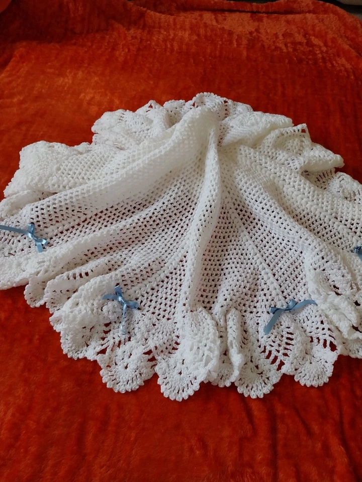 HANDMADE BABY CROCHET CIRCULAR SHAWL - Image 1 of 1