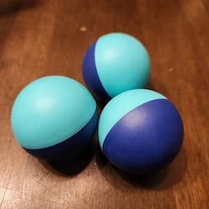 Blue & Teal Lovevery Slide And Seek Ball Run Replacement 3 Ball Set Lot - Picture 1 of 1