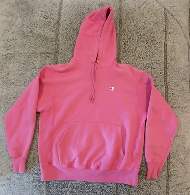 Champion Reverse Weave Hoodie Mens Large Pink Heavy Pullover Classic Pocket - Image 1 of 4