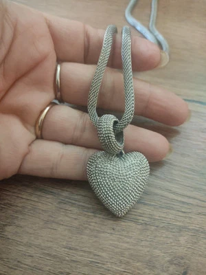 Collana da donna con pendente a forma di cuore vintage, con catena - Immagine 1 di 4