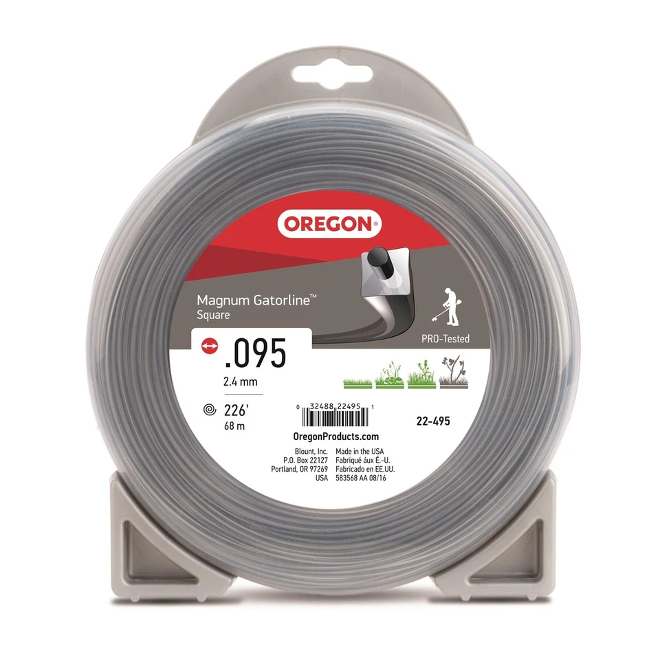 Oregon 22-495 Magnum Gatorline .095" Square Trimmer Line 1lb Coil - Durable! - Image 1 of 1