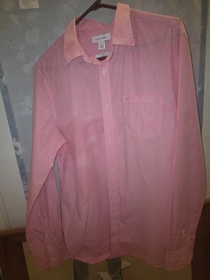 Camisa grande roja a cuadros CK Calvin Klein 16 32/33 para hombre Foto 1 de 2