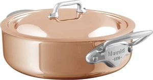 Mauviel M’6S 6-Ply Polished Copper & Stainless Steel Rondeau/Braiser Pan, 3.2 qt - Picture 1 of 1