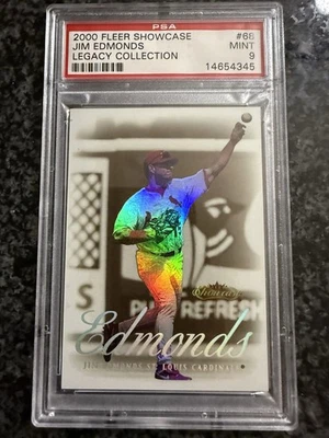 Fleer Showcase Legacy Collection 2000 #68 Jim Edmonds #/20 PSA 9 como nuevo (pop 2) Foto 1 de 2