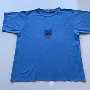 T-shirt vintage Bundeswehr esercito tedesco logo militare blu taglia XL - Foto 1 di 10