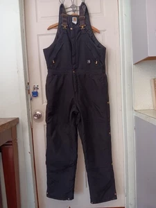 Carhartt Herren Yukon Extreme Trägerhose R33 schwarz 42 x 31 schwarz gebraucht, in einwandfreiem Zustand - Bild 1 von 10