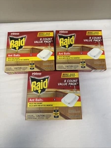 3X Raid 8-Count Ant Bait Traps Pest Control Ant Killer Kills The Colony - Picture 1 of 2