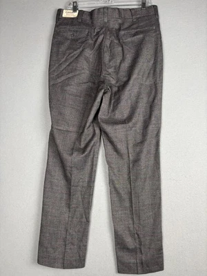 Vintage Farah Pants Mens 36x30 Gray Glen Plaid Stretch FaraFlex Made USA 80s - Image 1 of 4