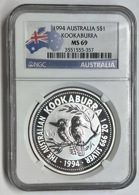 1994 Australia S $1 Kookaburra MS69 NGC - Image 1 of 4
