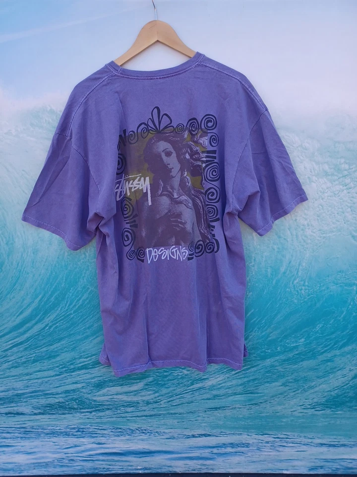 Stussy XXL Vintage Mens Purple Venus Pigment Dyed TShirt #0559 - Image 1 of 4