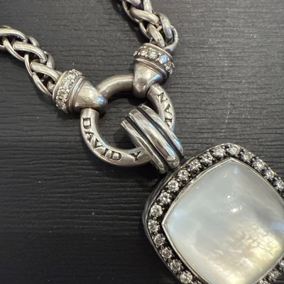 Auténtico Collar de Diamantes David YURMAN con Potenciador de Madreperla en Plata Foto 1 de 4