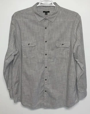 Alfani Long Sleeve Button Up Shirt Men's 2XL Gray - Image 1 of 2