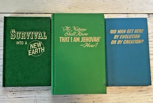 Jehovah Witness Book Lot Vintage Nations Shall Know Did Man Get Here Survival - Imagen 1 de 10