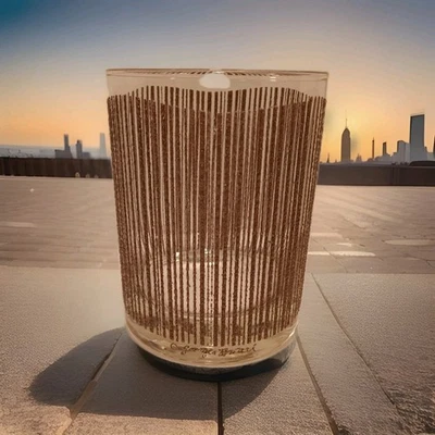 Vaso de whisky vintage Georges Briard marrón Icle Rocks MCM firmado Foto 1 de 4