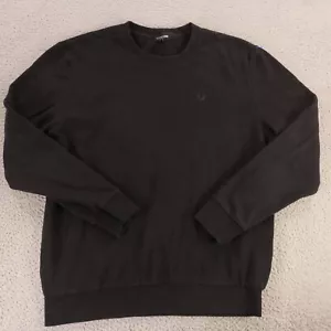 True Religion Sweater Mens 2XL XXL Black Cotton Blend Sweatshirt Logo - Picture 1 of 8